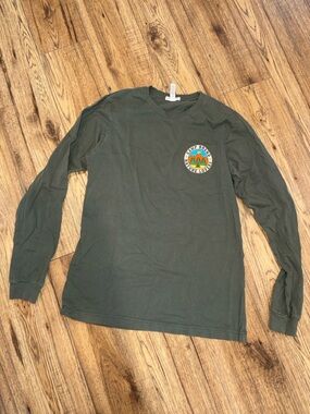 Camp Brand Goods Forest Green Long-Sleeve Graphic Tee
